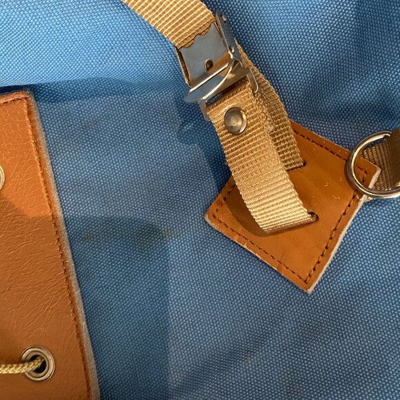 Vintage 70s Walk About Hiking Rucksack Backpack Daypack Leather Bottom Bag Rare* - Picture 11 of 15